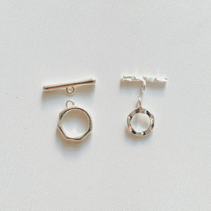 S925 Silber Knebelverschluss Set, Schmuckverschluss für DIY Schmuckherstellung, Armband und Halskette Zubehör, Geschenk für Bastler