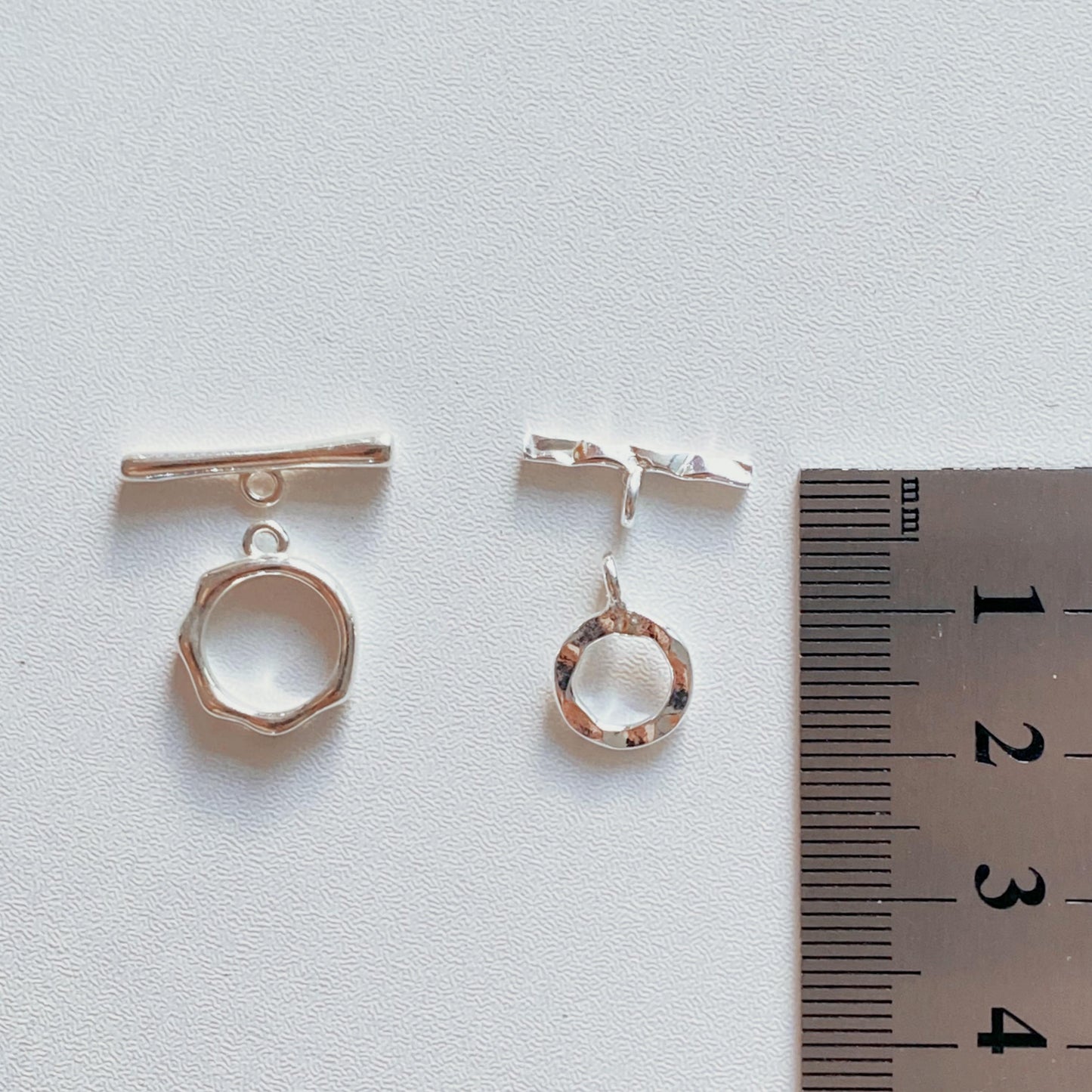 S925 Silber Knebelverschluss Set, Schmuckverschluss für DIY Schmuckherstellung, Armband und Halskette Zubehör, Geschenk für Bastler