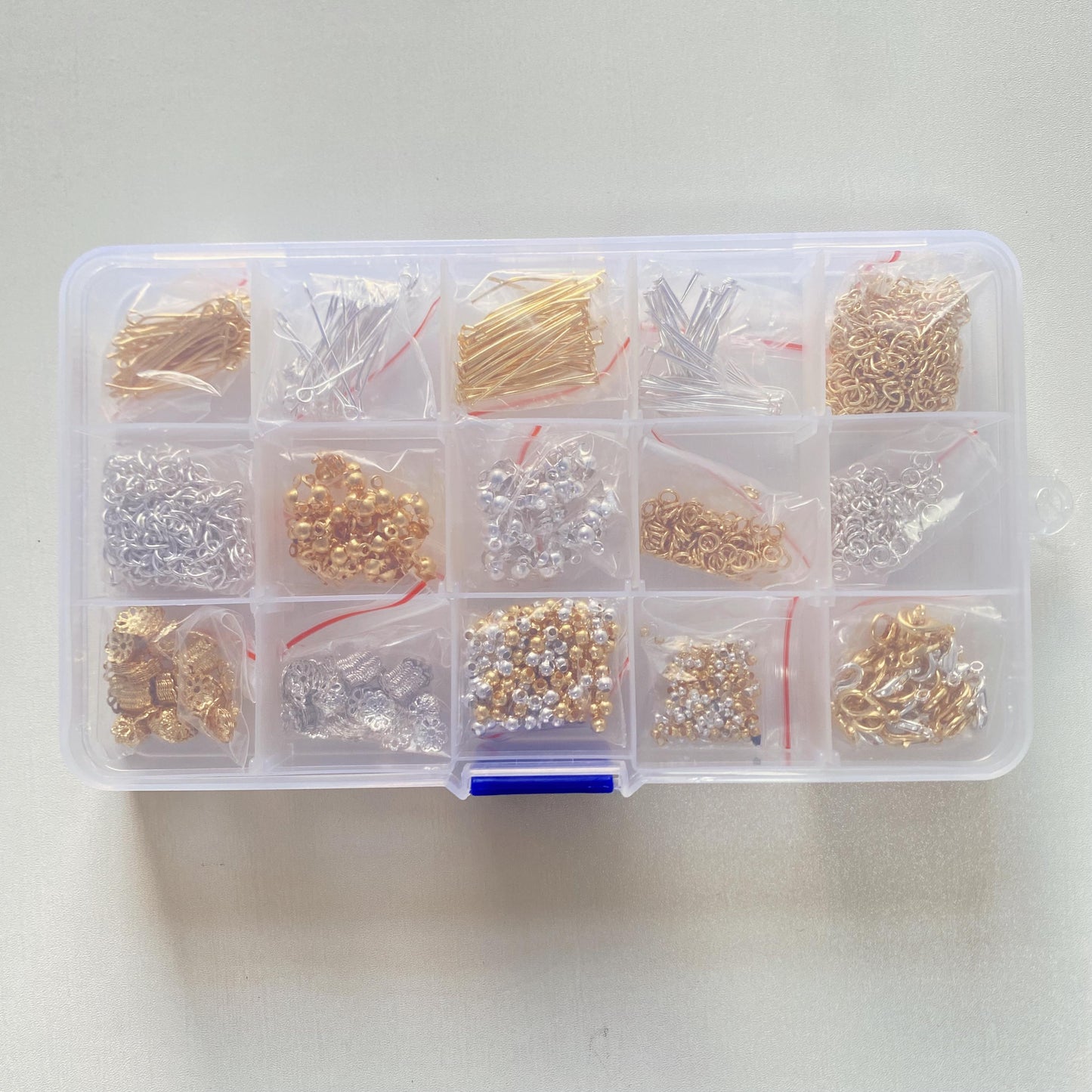 DIY Schmuckzubehör Set mit Metallteilen, Schmuckherstellung Bastelset für Armband Halskette Ohrringe, Geschenk für Anfänger Bastler