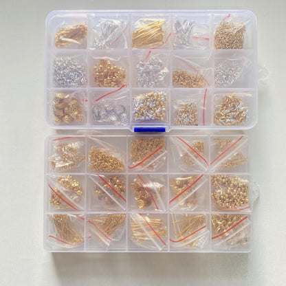 DIY Schmuckzubehör Set mit Metallteilen, Schmuckherstellung Bastelset für Armband Halskette Ohrringe, Geschenk für Anfänger Bastler