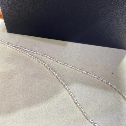 Kleine weiße Barock Süßwasserperlen, unregelmäßige Perlenstränge zum Basteln, seitlich gebohrt, DIY Schmuckzubehör, Mini Naturperlen