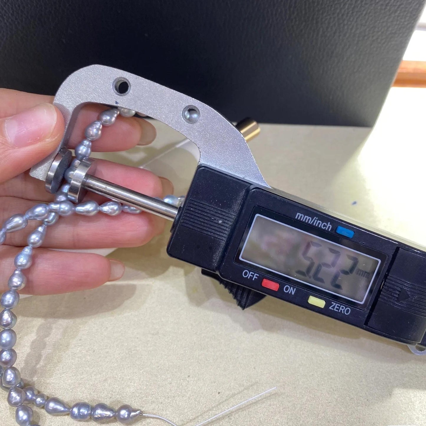 Gefärbte graue Süßwasser-Barockperlen, unregelmäßige Nugget-Perlen, Natur-Perlenstrang für DIY Schmuckherstellung und Handarbeiten