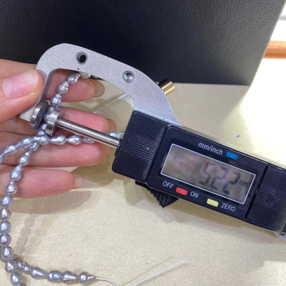 Gefärbte graue Süßwasser-Barockperlen, unregelmäßige Nugget-Perlen, Natur-Perlenstrang für DIY Schmuckherstellung und Handarbeiten