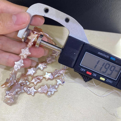 Handgefertigter Strang rosa Sternform Süßwasserperlen unregelmäßige Barockperlen lose Perlen für DIY Schmuck Halsketten Armbänder