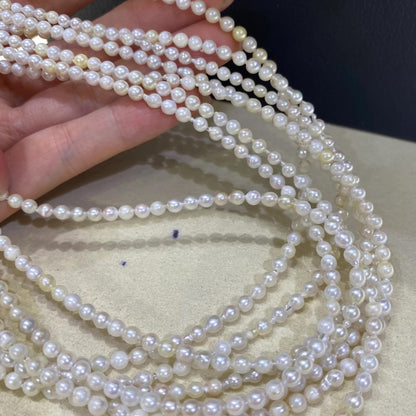 Handgefertigte Perlen aus natürlichen weißen Süßwasserperlen, lose unregelmäßige Barockperlen für DIY Schmuck, Halsketten und Armbänder