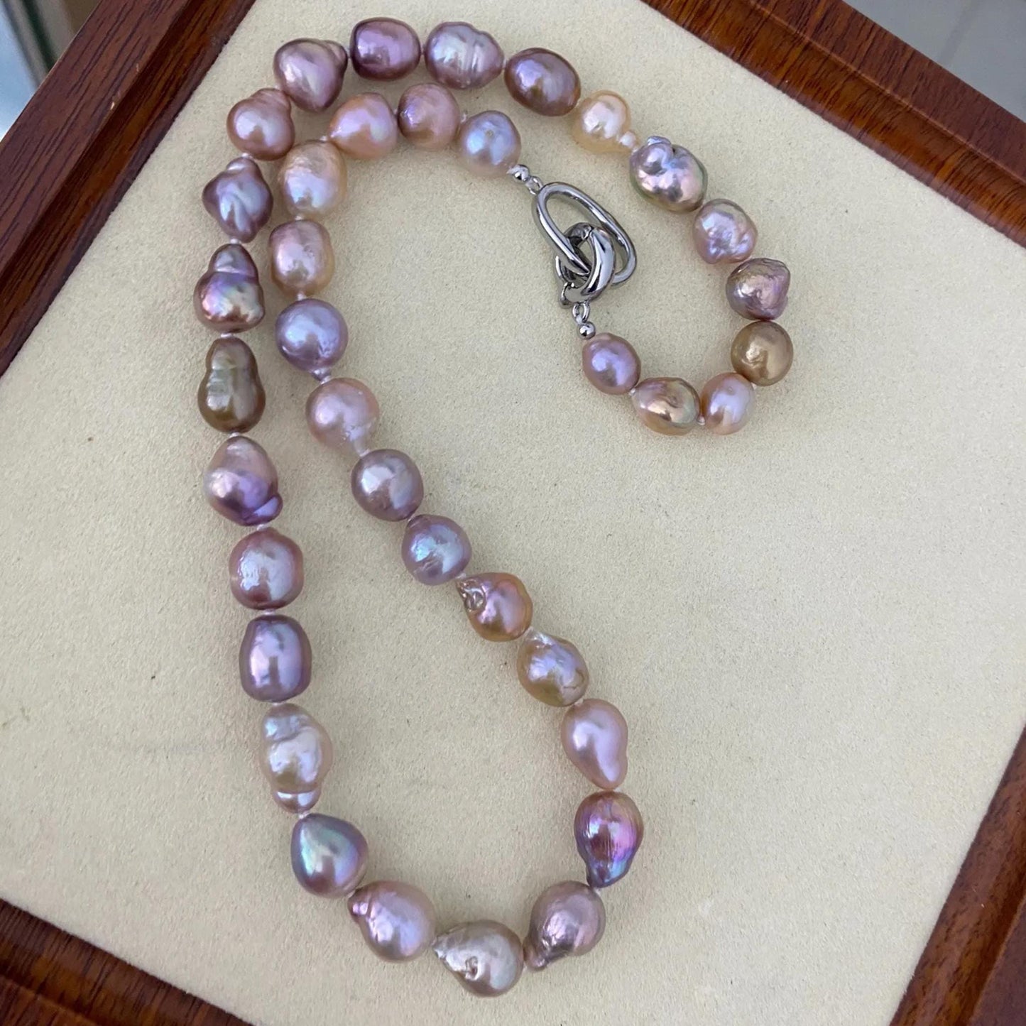 Handgemachte Irreguläre Rosa Süßwasserperlen Strang, Natürliche Barockperlen für Schmuckherstellung, DIY Armband Halskette Ohrringe, 44.5cm