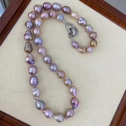 Handgemachte Irreguläre Rosa Süßwasserperlen Strang, Natürliche Barockperlen für Schmuckherstellung, DIY Armband Halskette Ohrringe, 44.5cm