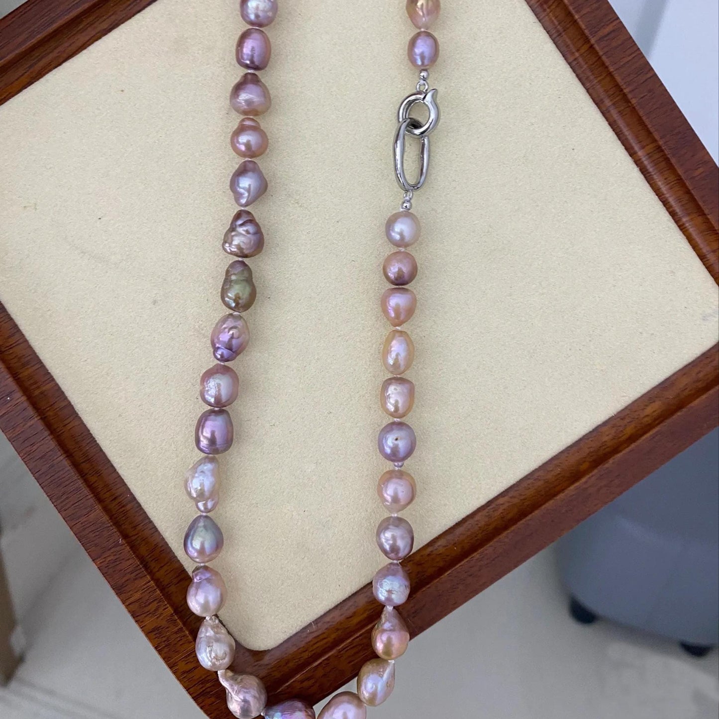 Handgemachte Irreguläre Rosa Süßwasserperlen Strang, Natürliche Barockperlen für Schmuckherstellung, DIY Armband Halskette Ohrringe, 44.5cm