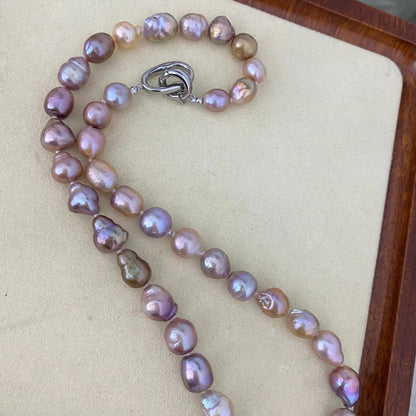 Handgemachte Irreguläre Rosa Süßwasserperlen Strang, Natürliche Barockperlen für Schmuckherstellung, DIY Armband Halskette Ohrringe, 44.5cm