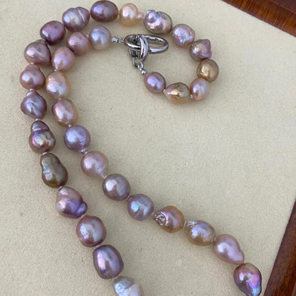 Handgemachte Irreguläre Rosa Süßwasserperlen Strang, Natürliche Barockperlen für Schmuckherstellung, DIY Armband Halskette Ohrringe, 44.5cm