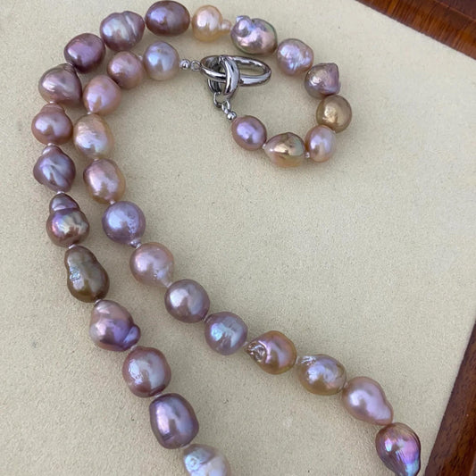 Handgemachte Irreguläre Rosa Süßwasserperlen Strang, Natürliche Barockperlen für Schmuckherstellung, DIY Armband Halskette Ohrringe, 44.5cm