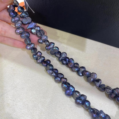 Handgemachte Irreguläre Lila Süßwasserperlen Strang, Natürliche Barockperlen für Schmuckherstellung, DIY Armband Halskette Ohrringe