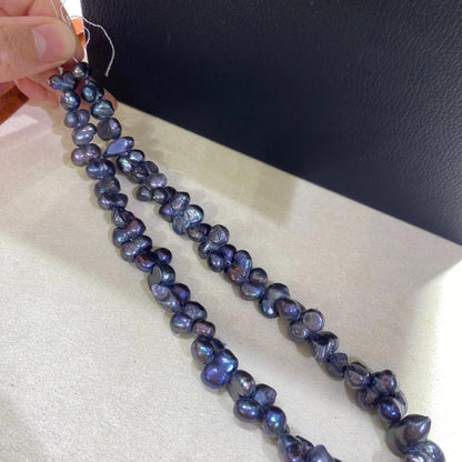 Handgemachte Irreguläre Lila Süßwasserperlen Strang, Natürliche Barockperlen für Schmuckherstellung, DIY Armband Halskette Ohrringe