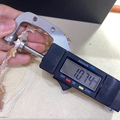 Barocke Süßwasserperlen in Sternform Pfirsichrosa für DIY Schmuck, Naturperlenstrang, große unregelmäßige Perlen Bastelbedarf