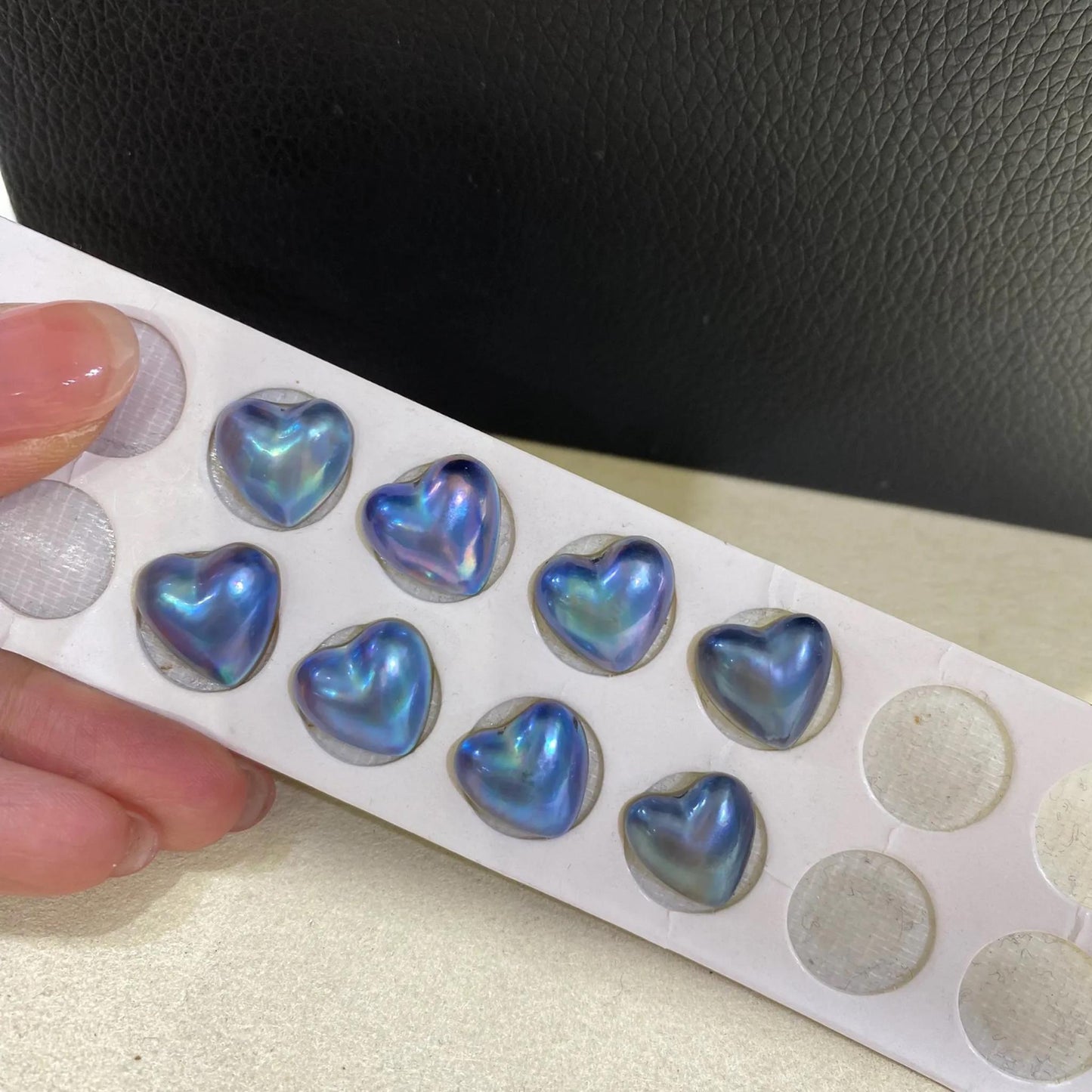 Herz Barockperlen blau Süßwasserperlen, romantische DIY Schmuckperlen für Anhänger, Ohrringe, Halsketten, ca. 13mm handgemacht