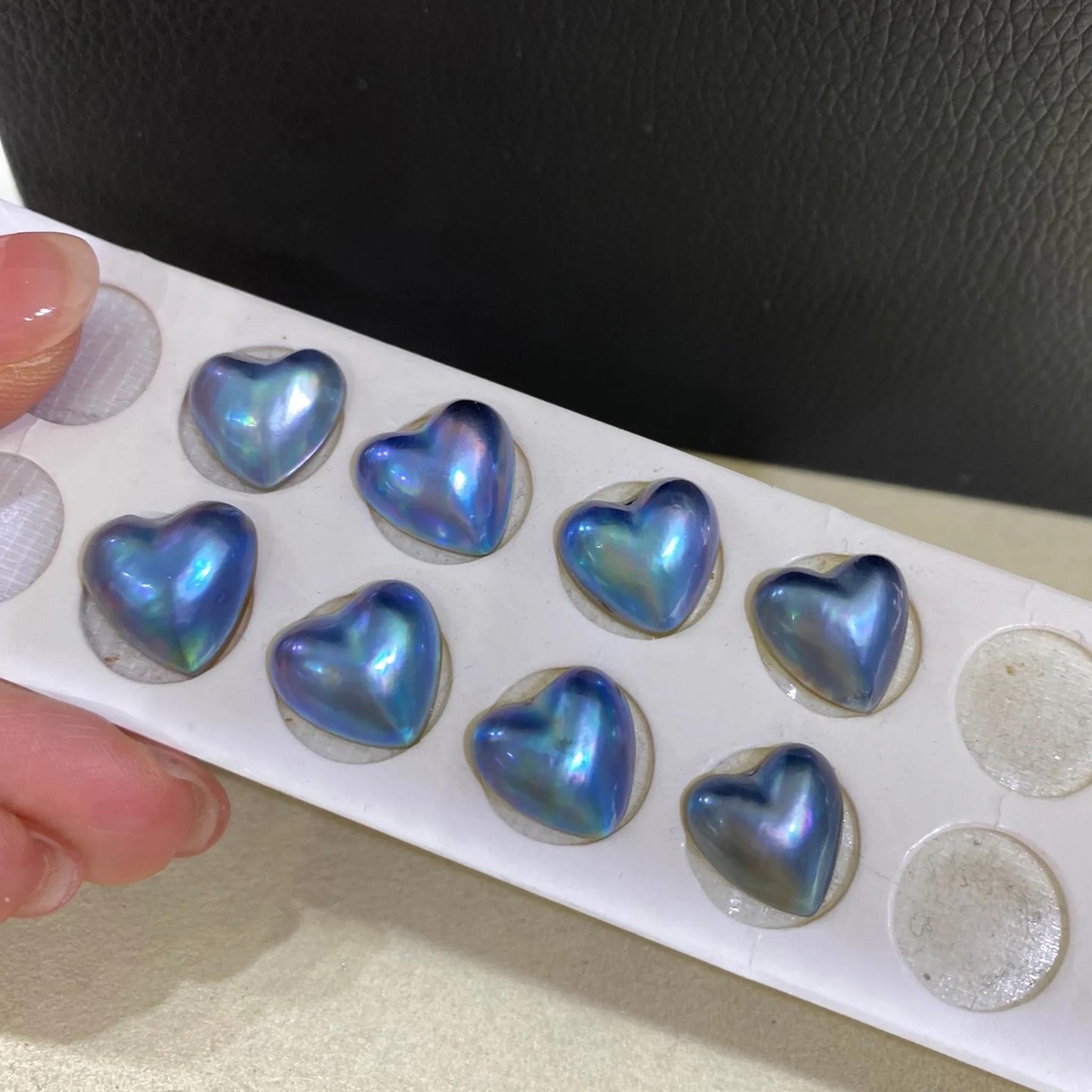 Herz Barockperlen blau Süßwasserperlen, romantische DIY Schmuckperlen für Anhänger, Ohrringe, Halsketten, ca. 13mm handgemacht