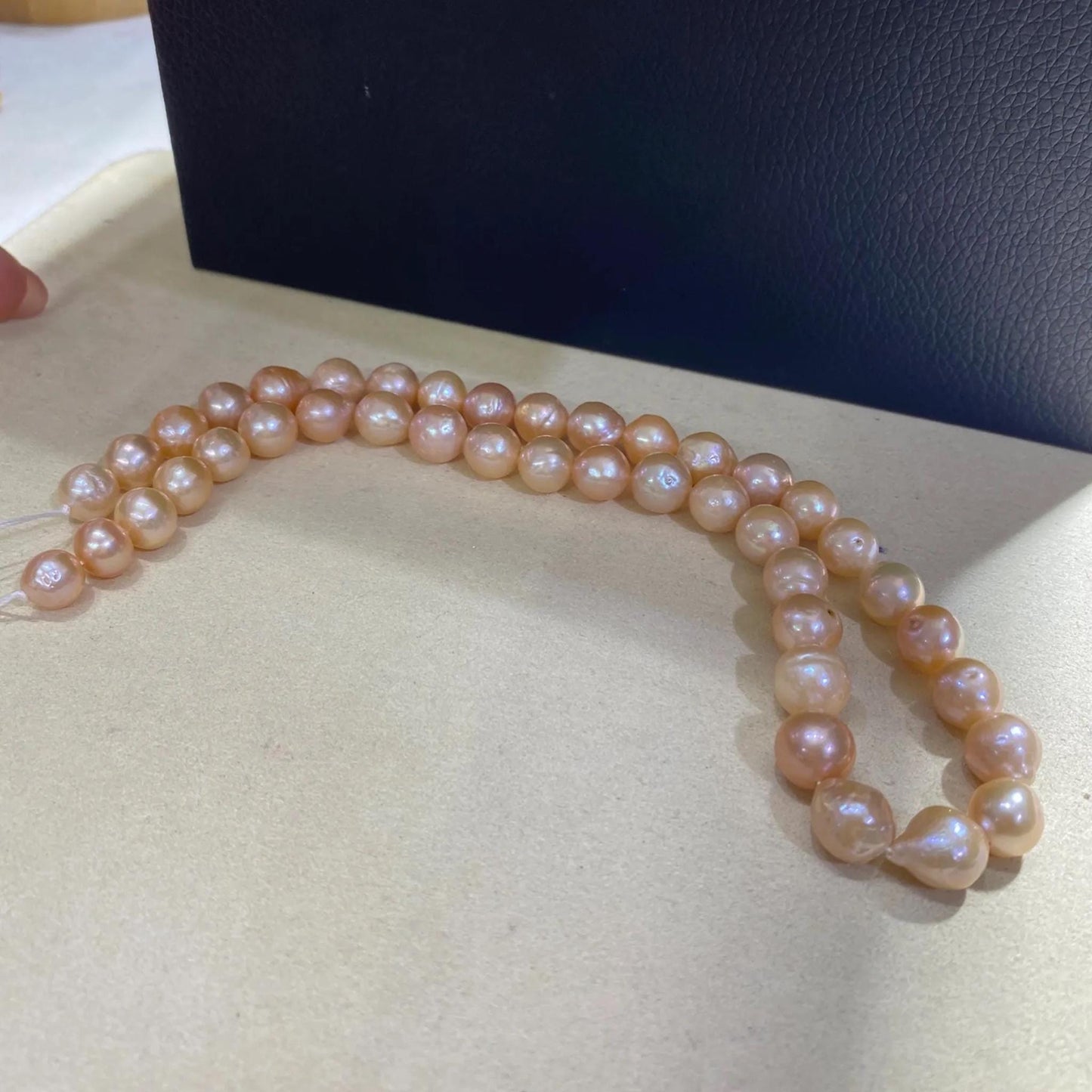 Peach Süßwasserperlen Strang, Barock Perlen für Schmuckherstellung, Natürliche Orange Perlen lose DIY Schmuck Perlenmaterial