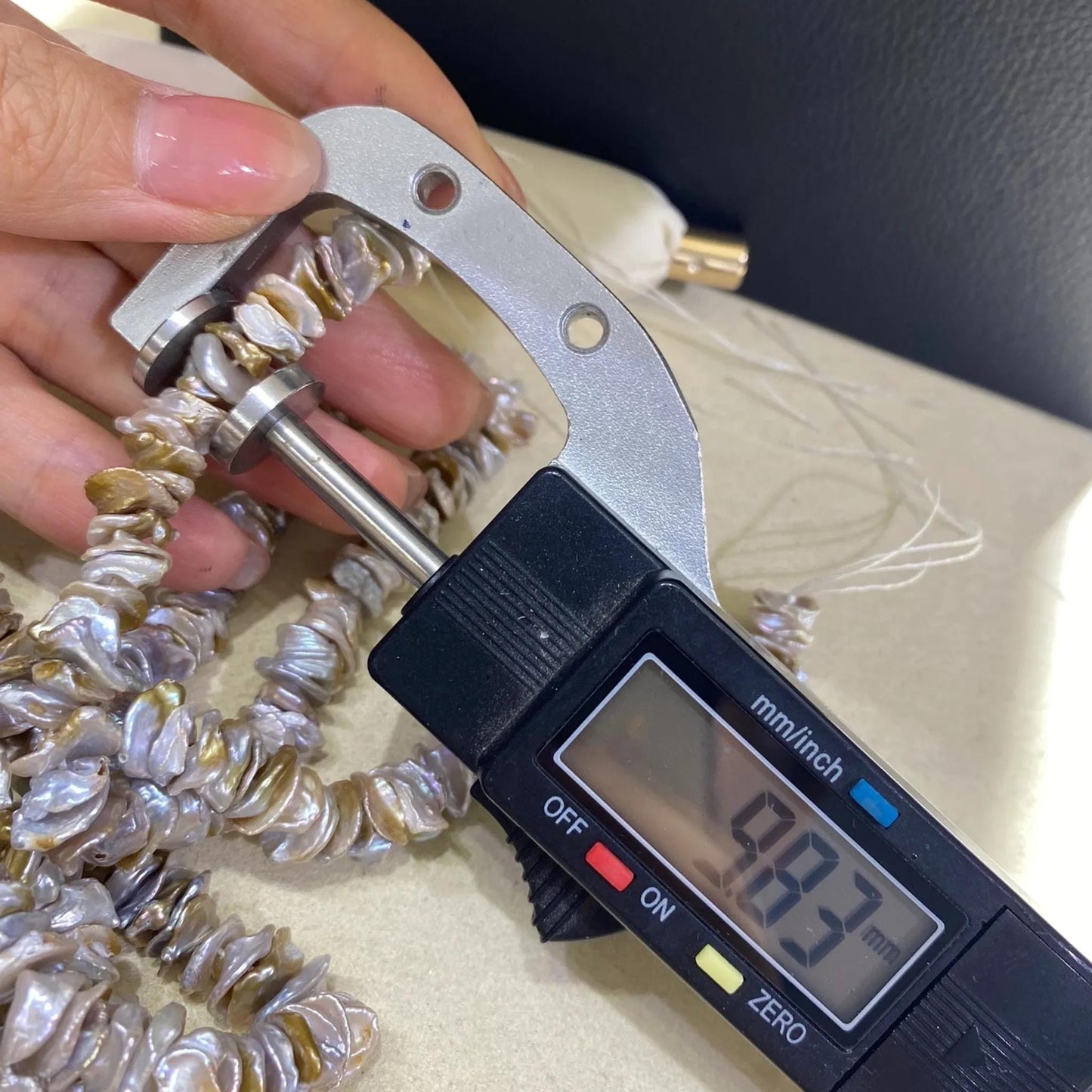 Natürliche Keshi Süßwasserperlen Strang, unregelmäßige Nugget Chips, DIY Schmuckherstellung, Boho Halskette Armband Perlen