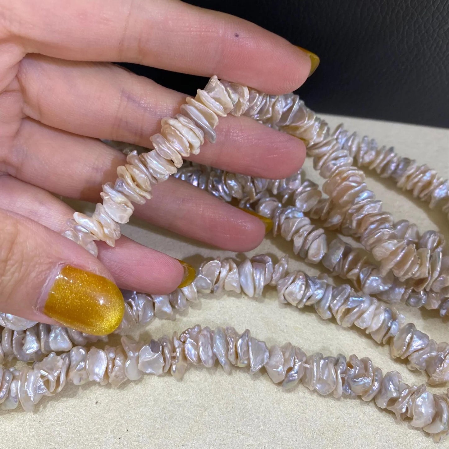Natürliche barocke Süßwasserperlen DIY Schmuckperlen handgemacht für Armband Halskette Ohrringe Petal Form Perlen Chunky Nugget