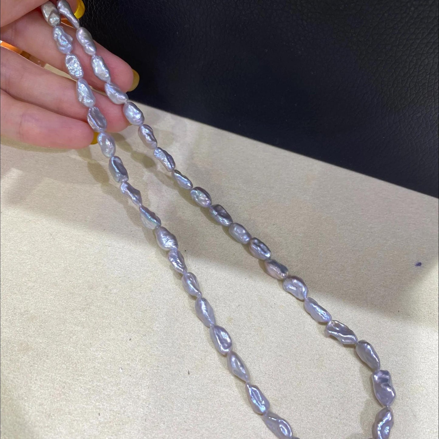 Unregelmäßige graue Süßwasserperlen Barockperlen DIY Schmuckperlen handgemacht für Kette Armband Ohrringe Chunky Nugget Perlen