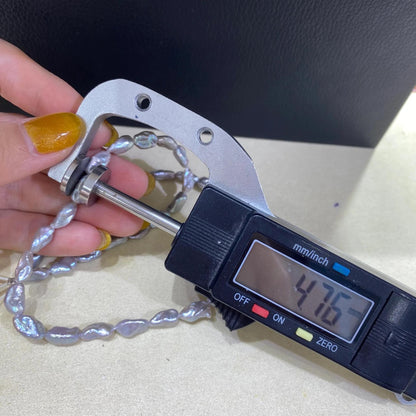 Unregelmäßige graue Süßwasserperlen Barockperlen DIY Schmuckperlen handgemacht für Kette Armband Ohrringe Chunky Nugget Perlen