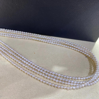 Natürliche Süßwasserperlen – Kleine unregelmäßige Nugget-Perlen in Weiß, für DIY-Schmuck, Ketten & Armbänder, ca. 3,3mm