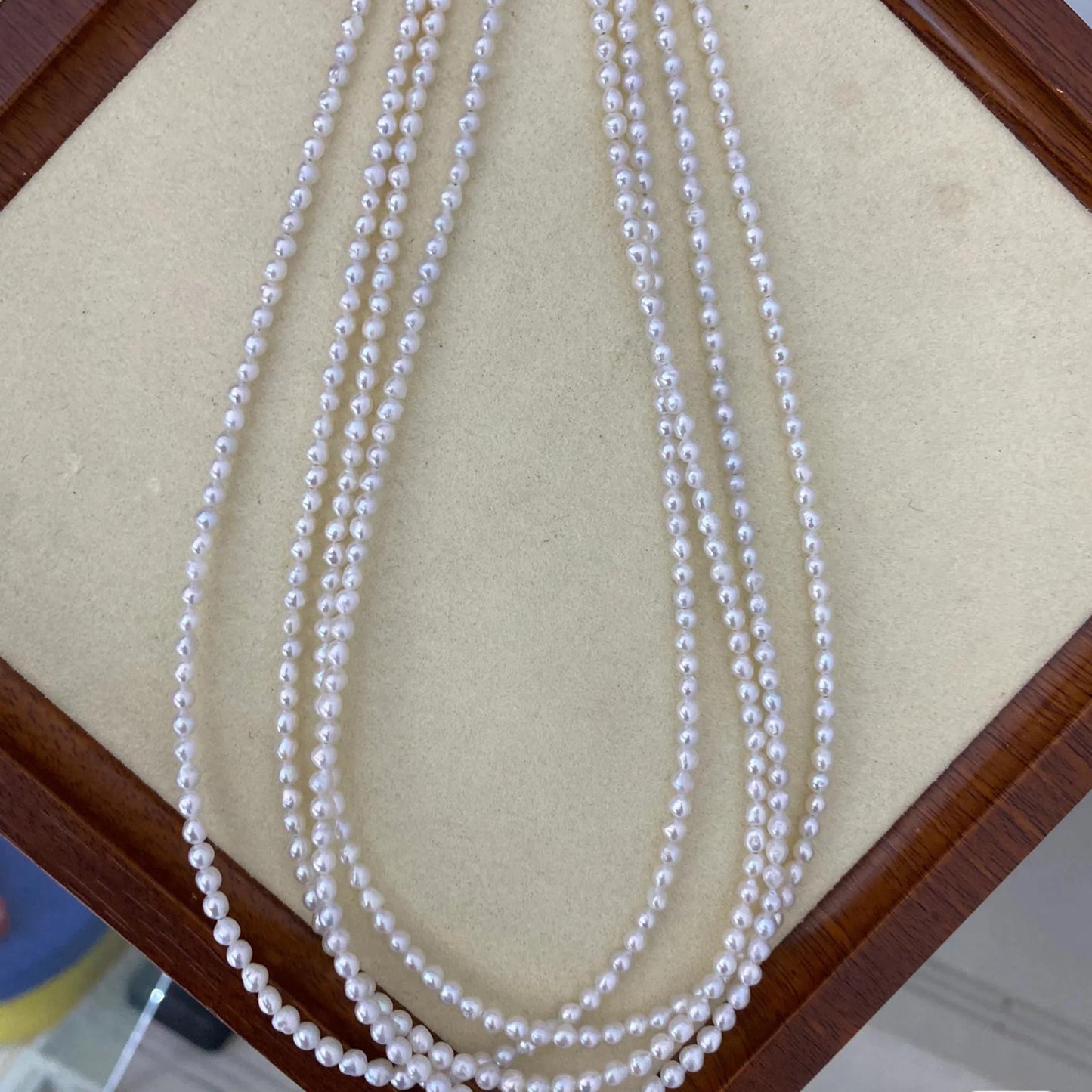 Natürliche Süßwasserperlen – Kleine unregelmäßige Nugget-Perlen in Weiß, für DIY-Schmuck, Ketten & Armbänder, ca. 3,3mm