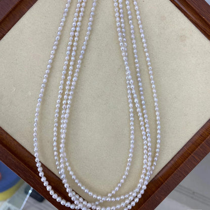 Natürliche Süßwasserperlen – Kleine unregelmäßige Nugget-Perlen in Weiß, für DIY-Schmuck, Ketten & Armbänder, ca. 3,3mm