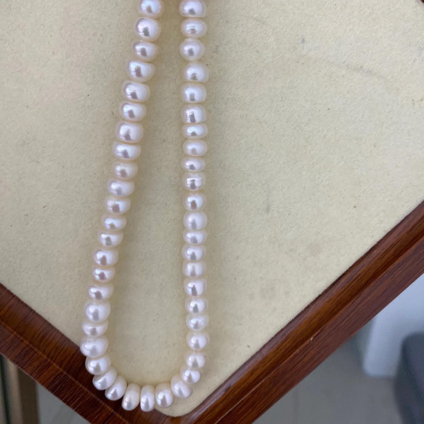 Natürliche Süßwasserperlen Strang zum Schmuck Basteln, weiße Barockperlen mit Glanz, chunky Nugget Perlen für DIY Armbänder & Ketten