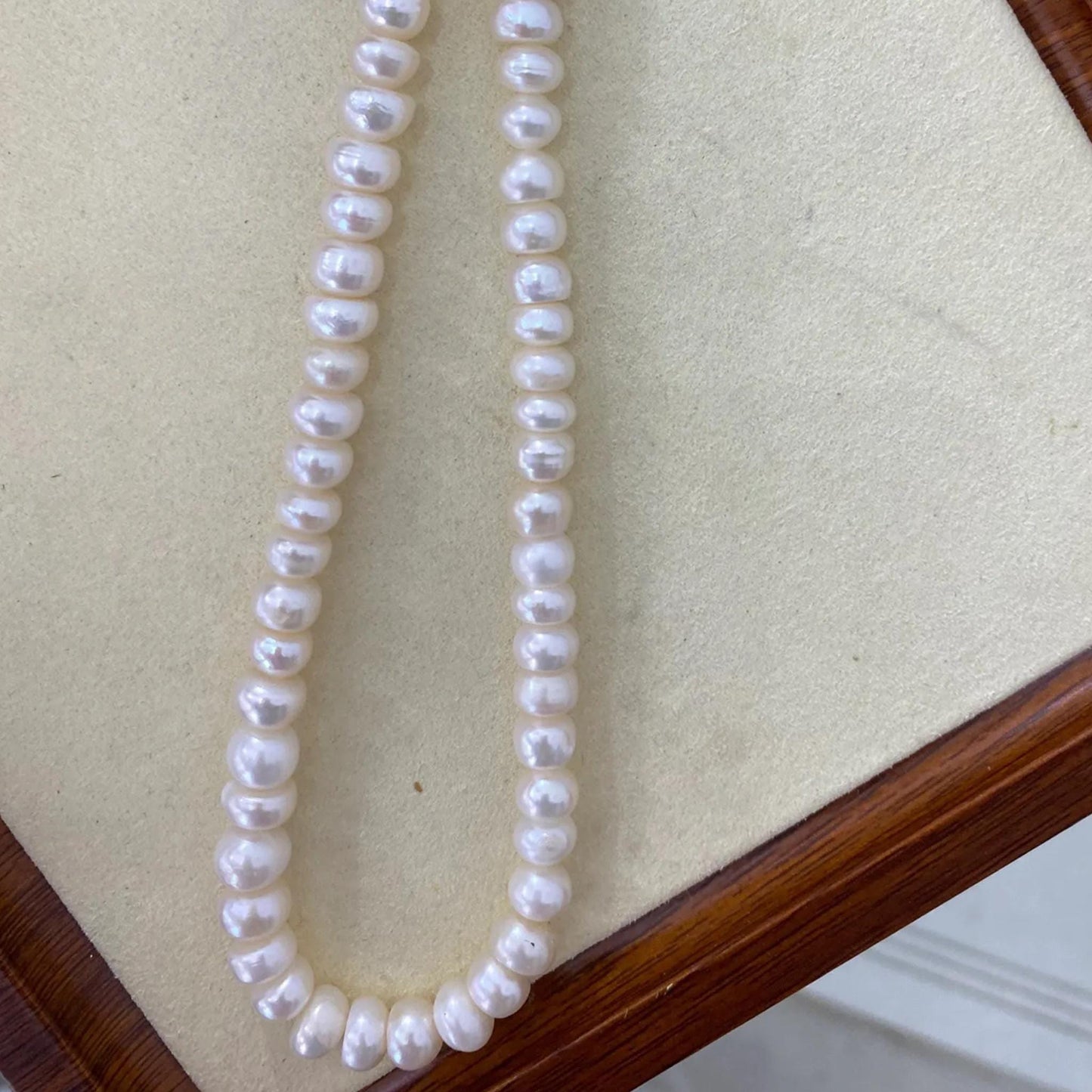 Natürliche Süßwasserperlen Strang zum Schmuck Basteln, weiße Barockperlen mit Glanz, chunky Nugget Perlen für DIY Armbänder & Ketten