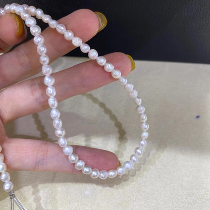 Natürliche Süßwasserperlen in Weiß, unregelmäßige Reisperlen für DIY-Schmuck, kleine Nugget Perlen für Armband Halskette Bastelideen