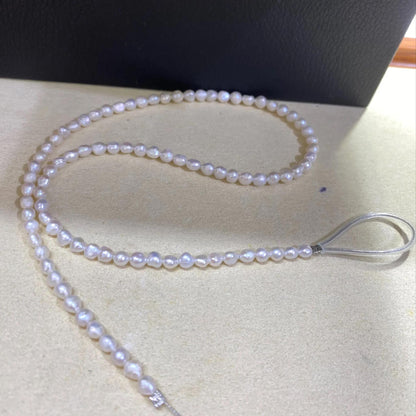 Natürliche Süßwasserperlen in Weiß, unregelmäßige Reisperlen für DIY-Schmuck, kleine Nugget Perlen für Armband Halskette Bastelideen