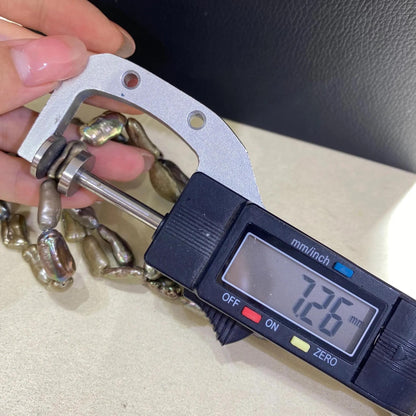 Natürliche barocke Stabperlen in Pfauengrün aus Süßwasserperlen, organische DIY Schmuckperlen für Ketten Armbänder Boho Projekte