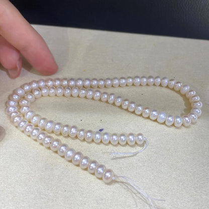 Natürliche Süßwasserperlen Reisform Weiß Ovalperlen für Schmuckherstellung, DIY Halsketten Armbänder Ohrringe, klassische Eleganz