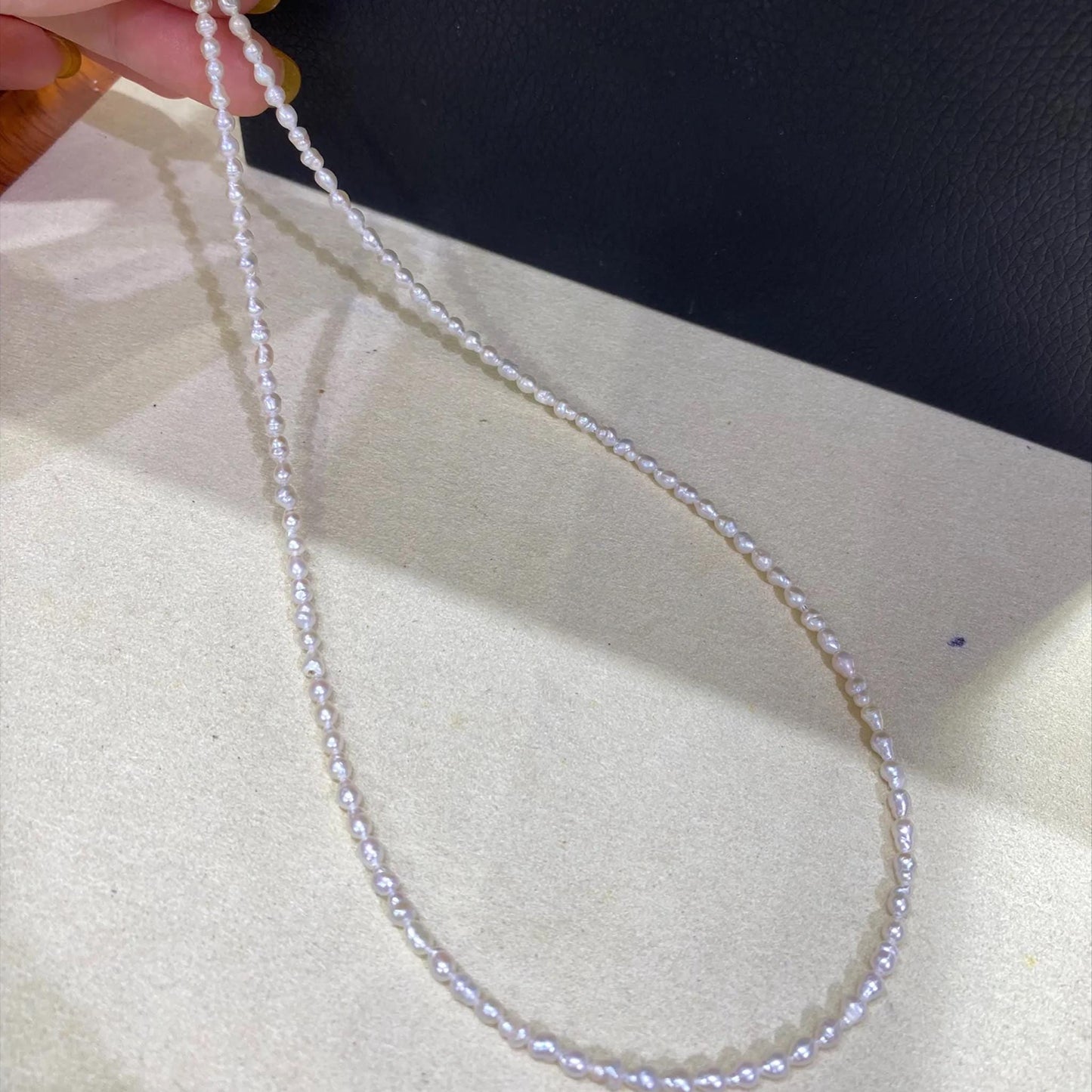 Natural Irregular Baroque Freshwater Pearl Beads Strand for Jewelry Making DIY, Small White Pearls for Necklace Bracelet, Tiny Nugget Beads