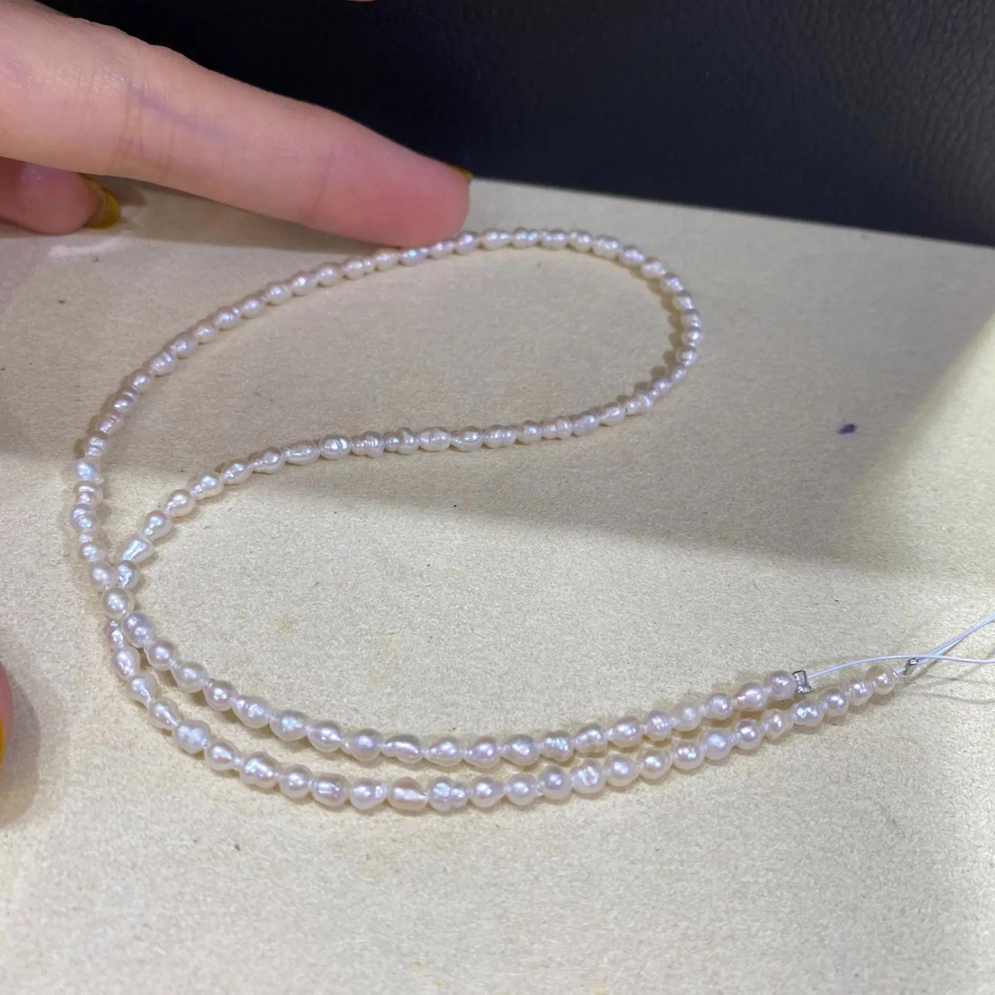 Natural Irregular Baroque Freshwater Pearl Beads Strand for Jewelry Making DIY, Small White Pearls for Necklace Bracelet, Tiny Nugget Beads