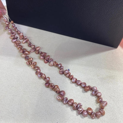 Gefärbte Barock Süßwasserperlen in Blütenform für DIY Schmuck, Unregelmäßige Nugget Perlen in Violettbronze für Armband oder Kette