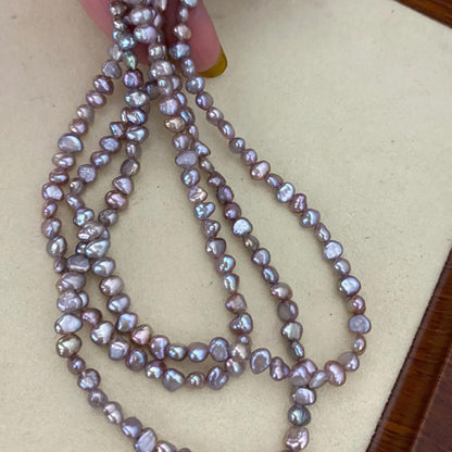 Elektroplattierte Barockperlen in Lila, Unregelmäßige Süßwasserperlen für DIY Schmuck, Bastelperlen, Chunky Nugget Look