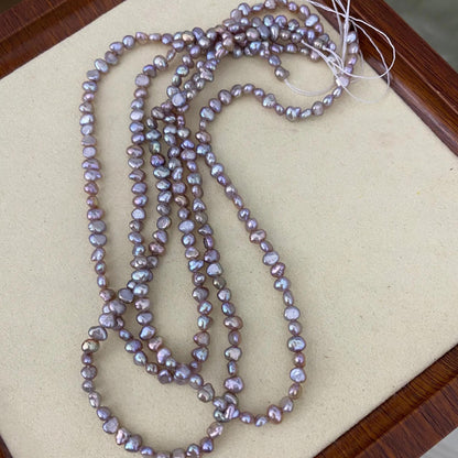 Elektroplattierte Barockperlen in Lila, Unregelmäßige Süßwasserperlen für DIY Schmuck, Bastelperlen, Chunky Nugget Look