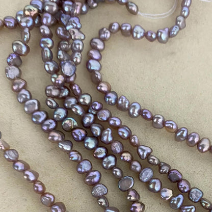 Elektroplattierte Barockperlen in Lila, Unregelmäßige Süßwasserperlen für DIY Schmuck, Bastelperlen, Chunky Nugget Look