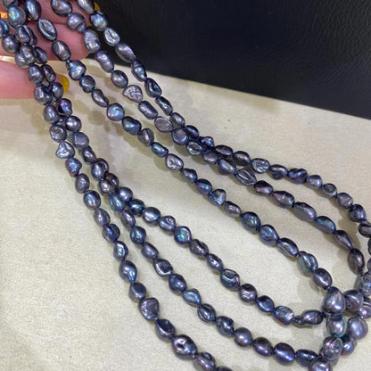 Natural Irregular Freshwater Pearls for Jewelry Making, Peacock Blue Luster Beads, Chunky Nugget Loose Beads for Necklace Bracelet DIY