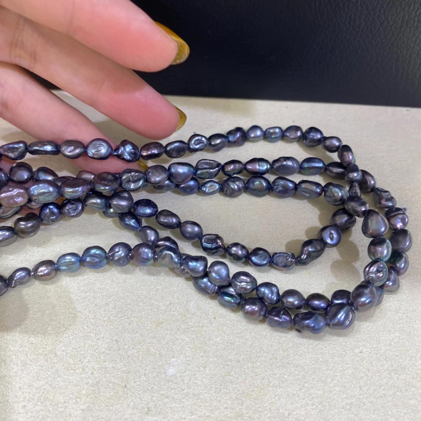 Natural Irregular Freshwater Pearls for Jewelry Making, Peacock Blue Luster Beads, Chunky Nugget Loose Beads for Necklace Bracelet DIY