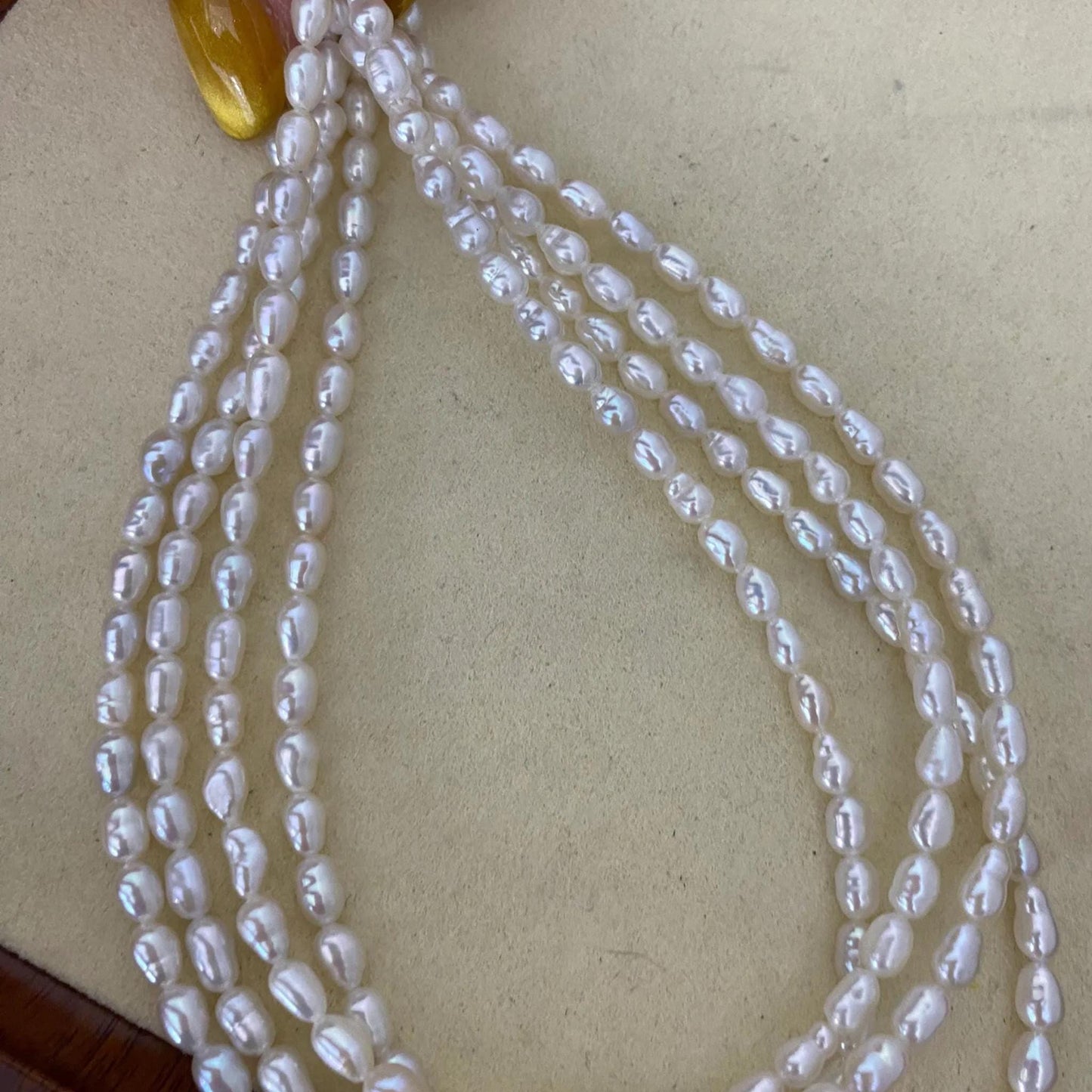 Natural White Freshwater Pearl Beads for Jewelry Making DIY Craft, Irregular Baroque Loose Pearls, Rice Shape, Small Oval Gemstone Beads