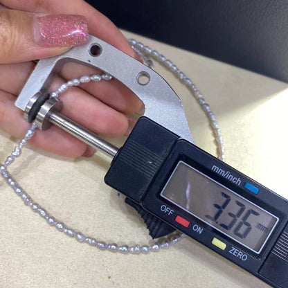 Natürliche Barock Süßwasserperlen Strang für Schmuckherstellung, unregelmäßige graue Reisform Perlen DIY Zubehör kleine Beads