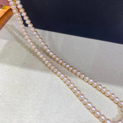 Natürliche Süßwasserperlen Strang für Schmuckherstellung, Barock Oval Perlen in Pfirsich Orange, DIY Schmuck Zubehör kleine Beads