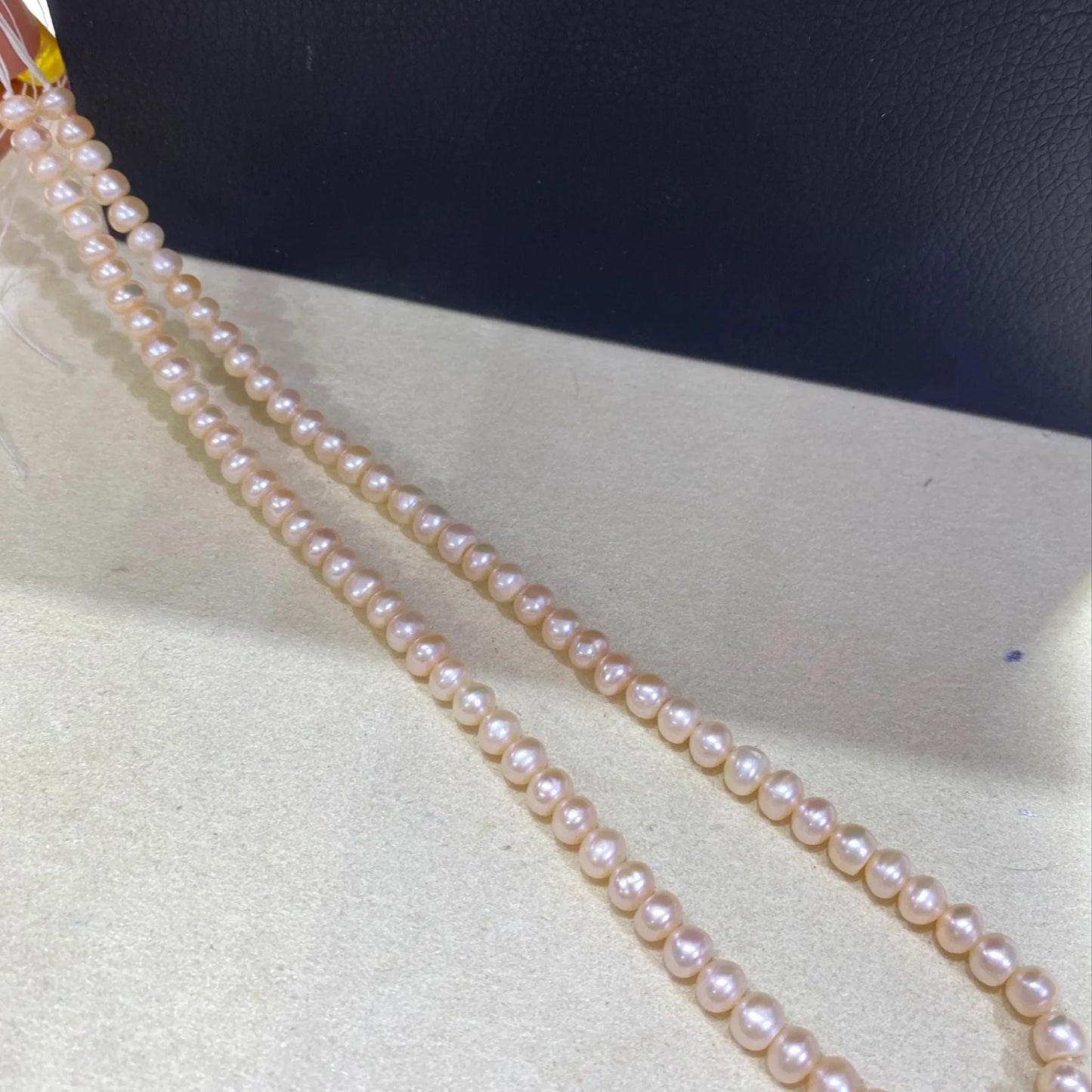 Natürliche Süßwasserperlen Strang für Schmuckherstellung, Barock Oval Perlen in Pfirsich Orange, DIY Schmuck Zubehör kleine Beads