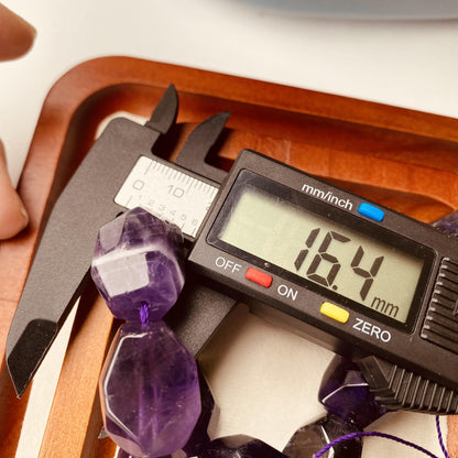 Uruguay Amethyst Nuggets Tiefviolett Große 16–20mm Unregelmäßiger Schliff Edelstein Perlen mit Loch für DIY Schmuck