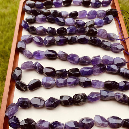 Uruguay Amethyst Nuggets Tiefviolett Große 16–20mm Unregelmäßiger Schliff Edelstein Perlen mit Loch für DIY Schmuck