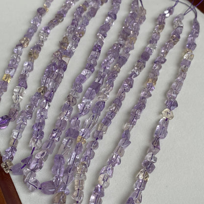 Ametrin Chips Perlen Naturstein Amethyst Edelstein DIY Schmuckherstellung Boho Bastelperlen Heilstein für Armband Kette