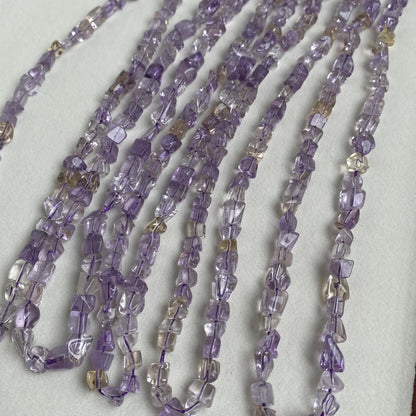 Ametrin Chips Perlen Naturstein Amethyst Edelstein DIY Schmuckherstellung Boho Bastelperlen Heilstein für Armband Kette